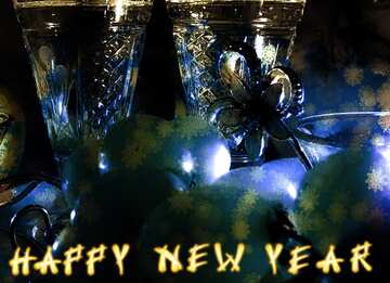 FX №184004 Christmas blue background Romance text happy new year