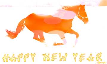 FX №184220 Horses Happy New Year. Snow