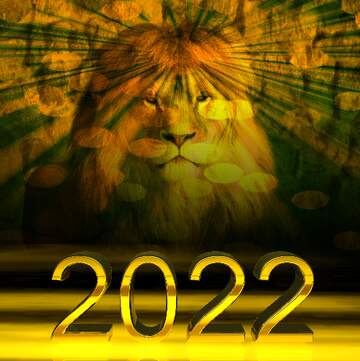 FX №185000 lion 2022  sunlight rays