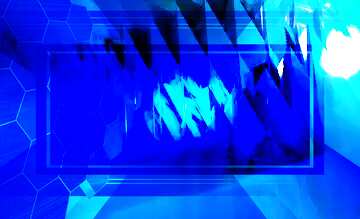 FX №185460 Blue futuristic shape. Computer generated abstract background. Business Tech Presentation Concept   ...
