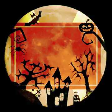 FX №187031  Halloween clipart with moon powerpoint website infographic template banner layout design...