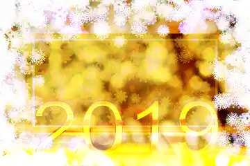 FX №188086 New year golden background 2019 3d render gold digits with reflections dark background isolated...