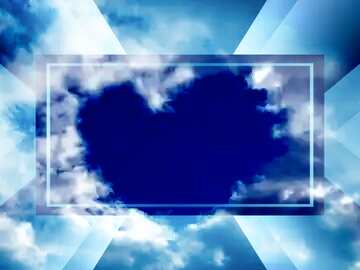FX №189538 Heart from clouds Design Banner Template