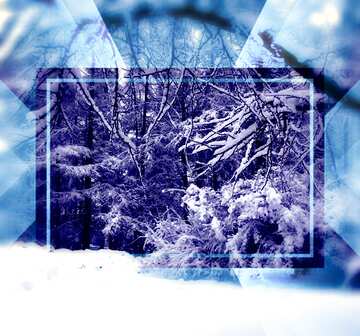 FX №190987  Winter snow forest powerpoint website infographic template banner layout design responsive...
