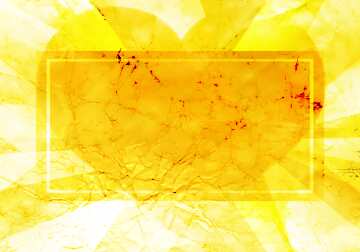 FX №190531  Yellow heart background vintage paper texture powerpoint website infographic template banner...