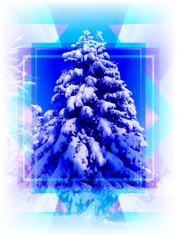 FX №191195 Snow tree Christmas Blank Frame