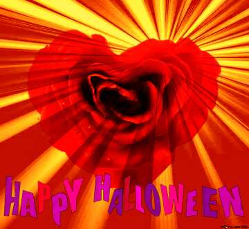 FX №192938 Rose heart happy halloween Rays