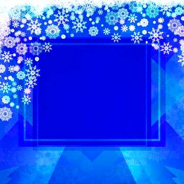 FX №192323 Blue Christmas snowflakes  template