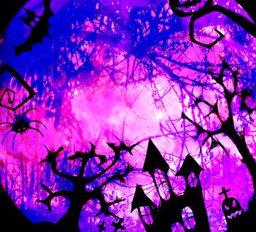 FX №193580 Halloween clipart night  scary forest