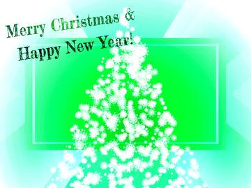 FX №194777 Clipart Christmas tree Happy New Year! inscription