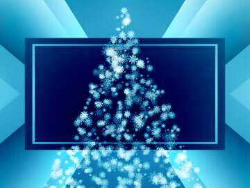 FX №194632 Magic blue holiday abstract  background with blinking stars and falling snowflakes. Blurred bokeh...