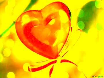 FX №194095 valentines Day yellow  background Congratulations heart