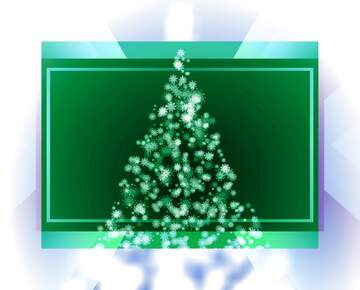 FX №194763 Clipart Christmas tree snowflakes border white