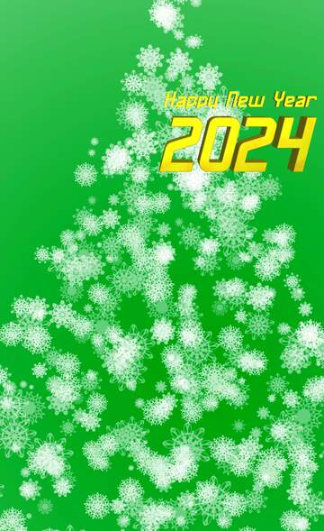 FX №194595 happy new year 2024 Christmas tree of snowflakes