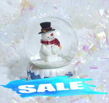 FX №195161 New Year snowman. Christmas Sale Background Banner Template