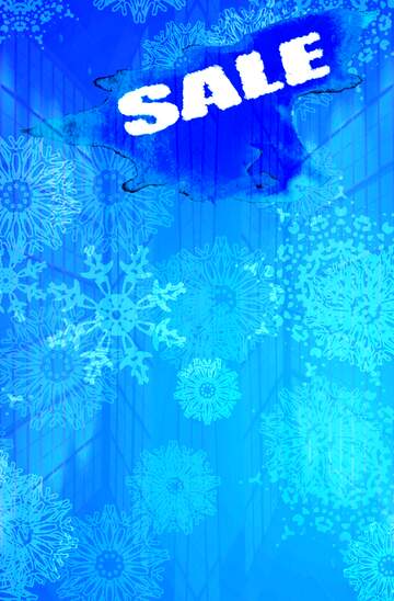 FX №195278 Geometric square backdrop blue Snowflakes winter sale banner template design background