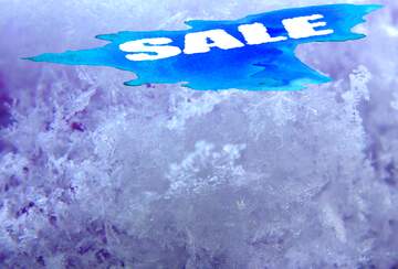 FX №195204 Macro snow Sale Background winter sale banner template design