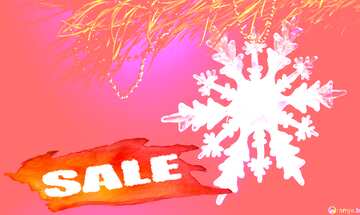FX №195683 Winter sale snowflake soft red  template