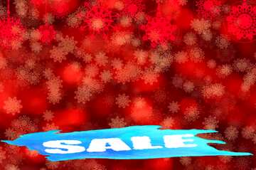 FX №195111 Red Winter background with snowflakes Sale Template