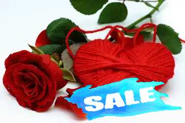 FX №195519 Sale background Rose Flower Heart love valentines day sales