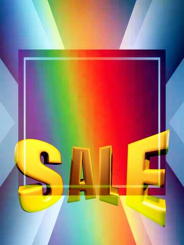 FX №197927 Background rainbow Sales promotion 3d Gold letters sale background Template