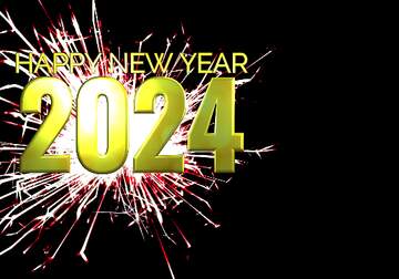 FX №197013 Happy new year 2024 background Sale offer discount template