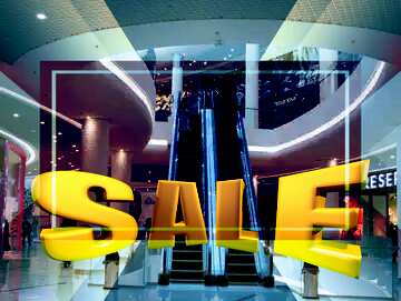 FX №198961  Sales promotion 3d Gold letters sale background Shopping Center Template