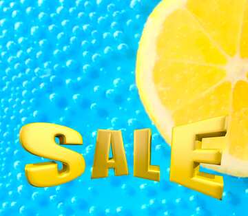 FX №198016 Lemon water Sales promotion 3d Gold letters sale background