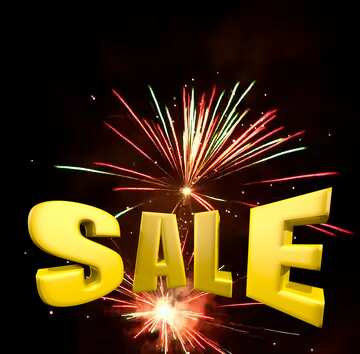 FX №198272  Sale offer discount template Fireworks Background Sales promotion 3d Gold letters