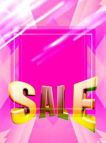FX №199439  Blank Design Frame Template Sales promotion 3d Gold letters sale background Pink