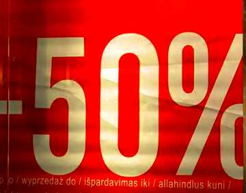 FX №2516 -50% Sale on red background