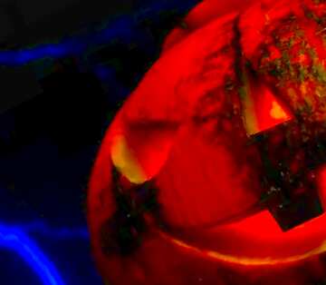 FX №20507 Image for profile picture Halloween pumpkin on the background of lightning.