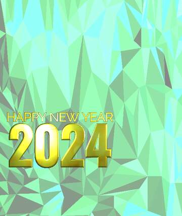 FX №200821 Colorful lines frame happy new year 2024 Polygon background with triangles