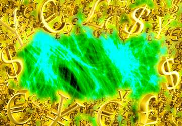 FX №200106 Abstract background Sale offer discount template Gold money frame border 3d currency symbols...