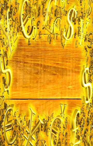 FX №200168  Gold money frame Wood Texture Background