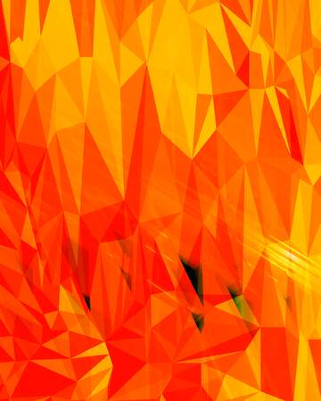 FX №200811 Orange pattern design. Polygon background with triangles