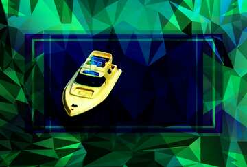 FX №201928 Boat Children on the water Polygon abstract geometrical background with triangles Template