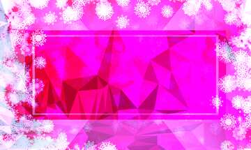 FX №201164 Winter frame template Polygon abstract geometrical background with triangles