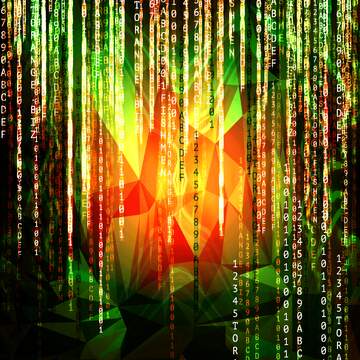 FX №201498 matrix style Lights Polygon abstract geometrical background with triangles