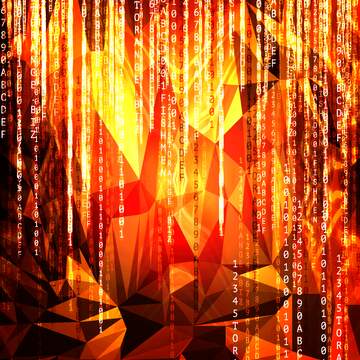 FX №201495 Digital enterprise matrix style Polygon abstract geometrical background with triangles