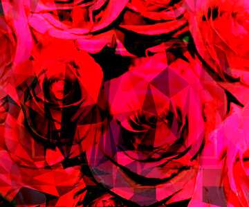 FX №201781 Background with red roses Polygon abstract geometrical background with triangles