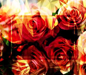 FX №201304 Flower trade Polygon abstract geometrical background with triangles frame template