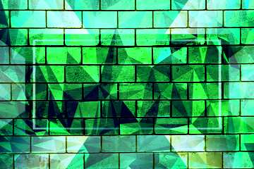 FX №202366 Brick wall Polygonal abstract geometrical background with triangles