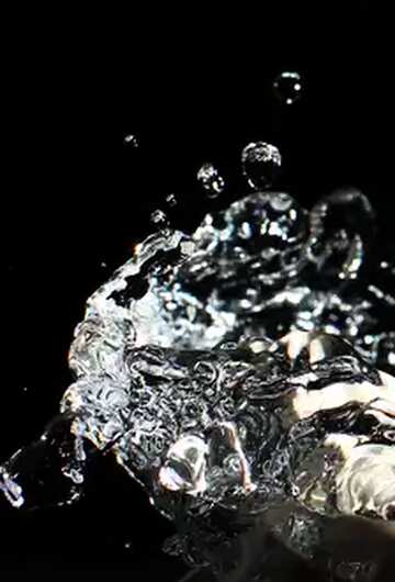 FX №202227 Water splash black background