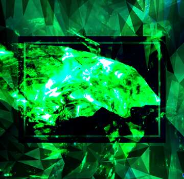 FX №202555 Emerald Polygonal abstract geometrical background with triangles Template