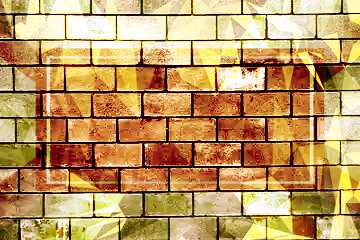 FX №202361 Brick wall Polygonal abstract geometrical background with triangles Template