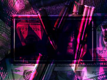 FX №203032 The ammunition and money background