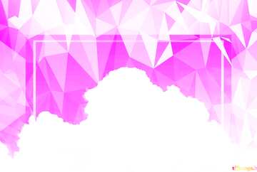 FX №203064 Pink cloud Template Polygonal abstract geometrical background with triangles
