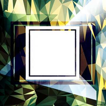 FX №203778 template frame blue Polygonal abstract geometrical background with triangles