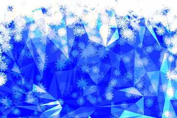 FX №203383 Christmas ice Polygonal abstract geometrical background with triangles